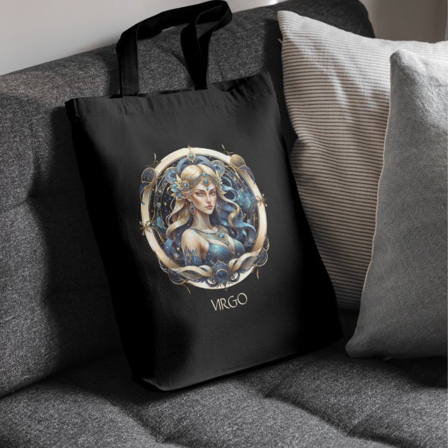 Bolsa Tote Virgem Célestial Dourada Personalizada Fantasy Vir (Criador carregado)