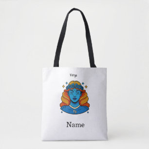 Bolsa Tote Virgem Deusa Celestial - Arte Estética do Zodíaco