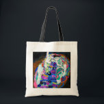 Bolsa Tote Virgem (Girls), Gustav Klimt<br><div class="desc">Gustav Klimt (14 de julho de 1862 - 6 de fevereiro de 1918) foi um pintor simbólico austríaco e um dos membros mais proeminentes do movimento Secessão de Viena. Klimt é notado por suas pinturas, murais, esboços, e outros objetos de arte. Além de suas obras figurativas, que incluem alegorias e...</div>