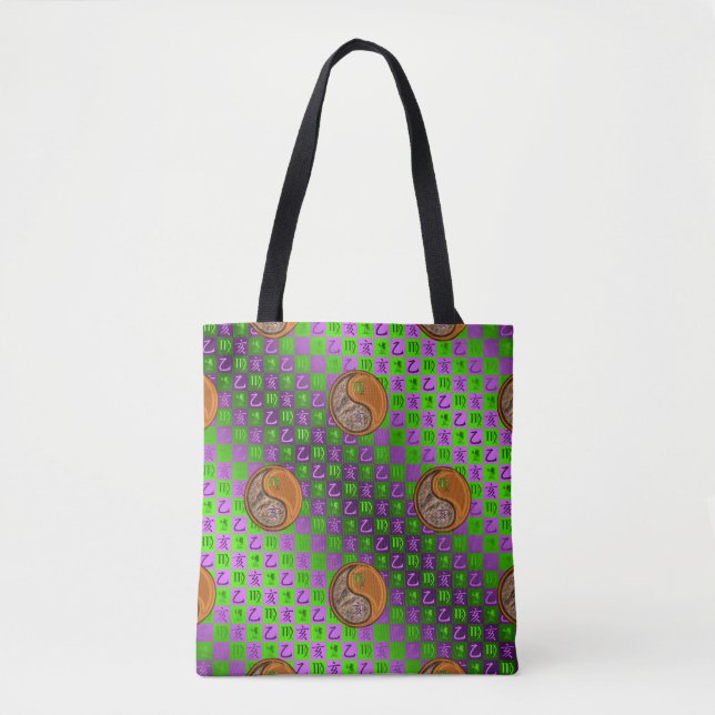 Bolsa Tote Virgem & Porco de Madeira (Frente)