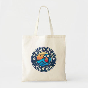 Bolsa Tote Virginia Beach Virginia VA Vintage Ondas Náuticas