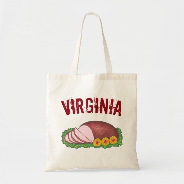 Bolsa Tote Virginia Style Cured Country Ham VA Foodie Meat (Frente)