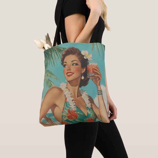 Bolsa Tote Vírgulas tropicais (Close Up)