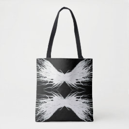 Bolsa Tote Virtudes Asa Branca Abstrata Arte Tinta Álcool
