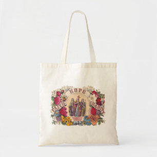 Bolsa Tote Virtudes teologais Fé, Esperança e Caridade
