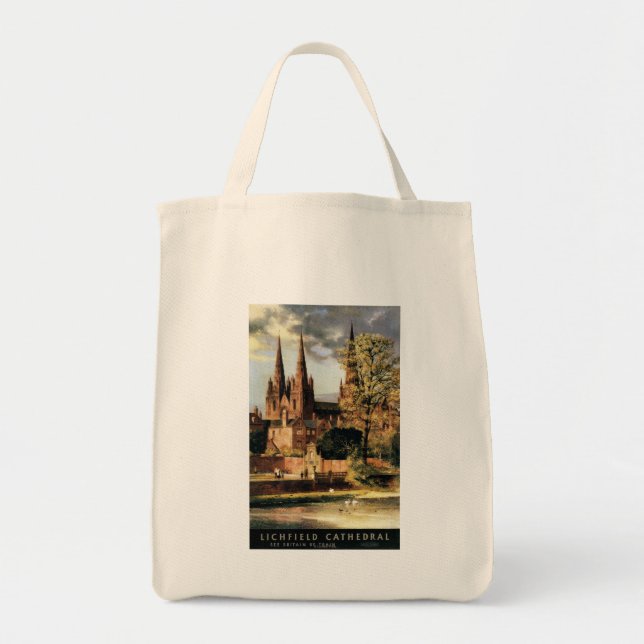 Bolsa Tote Visão da Catedral de Lichfield (Frente)