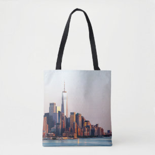 Bolsa Tote Visão do Skyline Sunset de Nova York do World Tra
