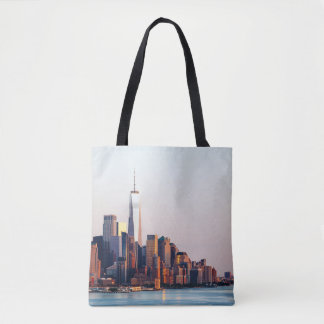 Bolsa Tote Visão do Skyline Sunset de Nova York do World Trad
