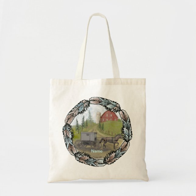 Bolsa tote Visita de Buggy Amish (Frente)