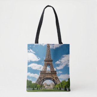Bolsa Tote Vista da Torre Eiffel do Parque Público Champ de M