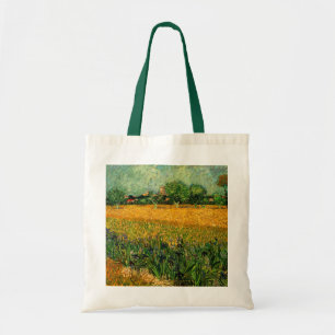 Bolsa Tote Vista de Arles com Irlandeses por Vincent van Gogh