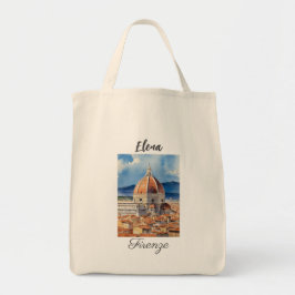 Bolsa Tote Vista de Firenze/ Florença | Duomo | em aquarela
