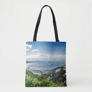 Bolsa Tote Vista do mar das montanhas