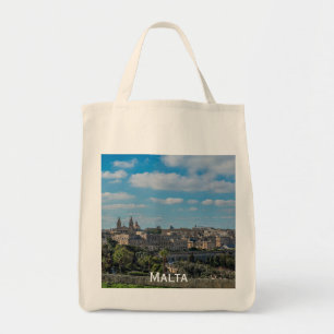 Bolsa Tote Vista panorâmica da antiga cidade de La Valetta, e