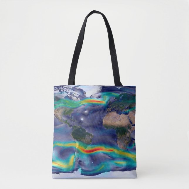 Bolsa Tote Visualização De Ventos Globais. (Frente)