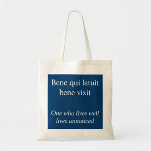 Bolsa Tote Viva bem - citação de Ovídio