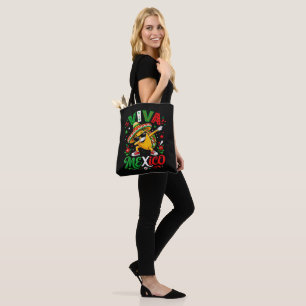 Bolsa Tote Viva México Dançando Taco Chapéu Engraçado