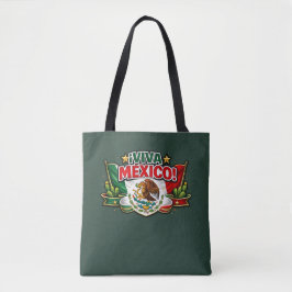 Bolsa Tote Viva México Tipografia Patriótica Camiseta | Mexic