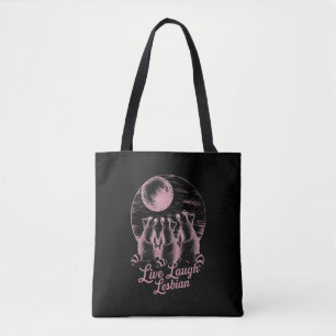 Bolsa Tote Viva Ria Lesbiana Guaxinim Lesbiana Orgulho LGBTQ 
