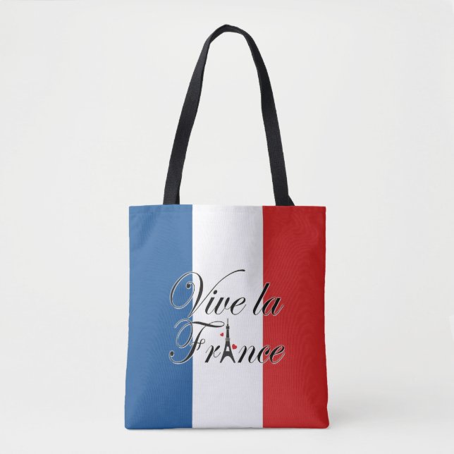 Bolsa Tote Vive la France Typografia (Frente)