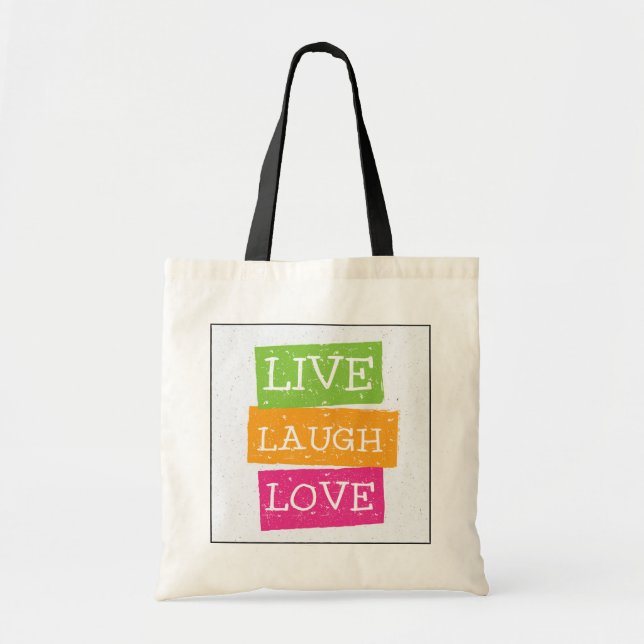 Bolsa Tote Vive o amor 2 do riso (Frente)