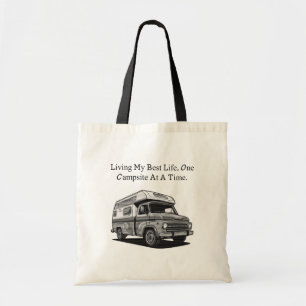 Bolsa Tote Vivendo a Minha Melhor Vida em um Acampamento de C
