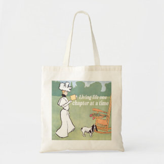 Bolsa Tote Vivendo a vida um capítulo de cada vez
