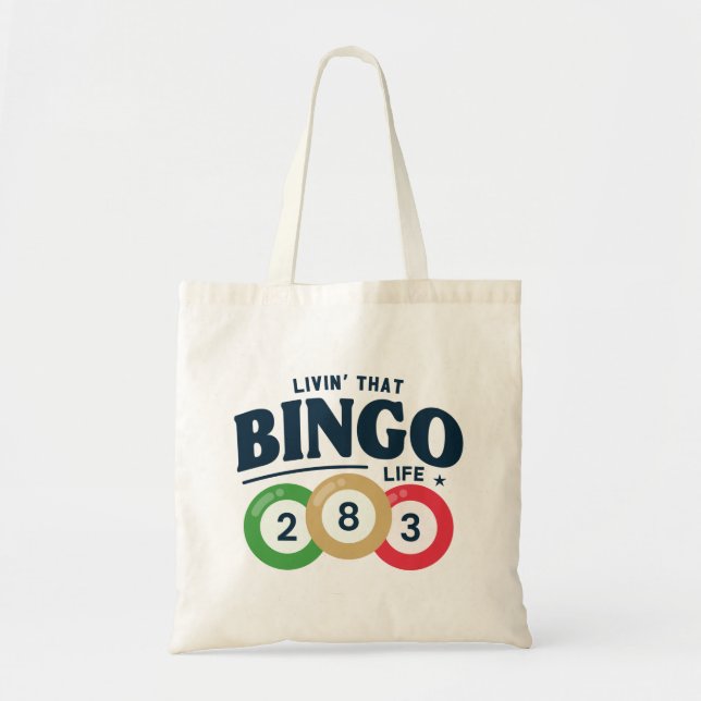 Bolsa Tote Vivendo Essa Vida Bingo (Frente)
