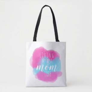 Bolsa Tote Vivendo minha melhor sacola da vida da MAMÃ!