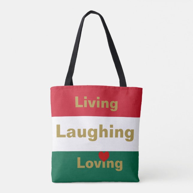 Bolsa Tote Vivendo, Rindo, Amando  (Verso)