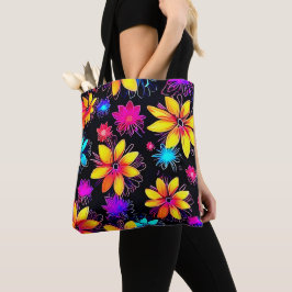 Bolsa Tote Vivid Neon Floral