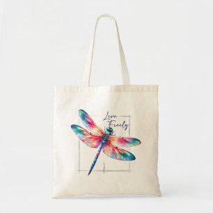 Bolsa Tote Vivo Livremente - Inspiração Colorida Dragonfly