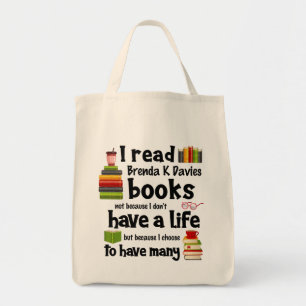 Bolsa Tote Vivo Muitas Vidas Lendo Livros De Brenda K Davies