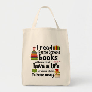 Bolsa Tote Vivo Muitas Vidas Lendo Livros Do Dustin Stevens