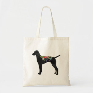 Bolsa Tote Vizsla Dog Breed Boho Foral Silhouette