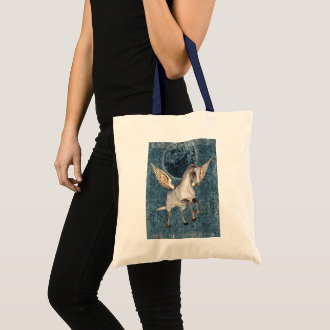 Bolsa Tote Voando Pegasus Horse Fantasy Tote Bag (Frente (produto))