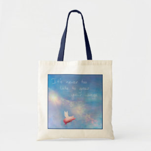 Bolsa Tote Voar Porco-Cresce suas asas