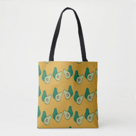 Bolsa Tote Vocado verde em castanho