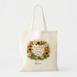 Bolsa Tote Você É a Luz Saco de Compras Cristão Personalizado