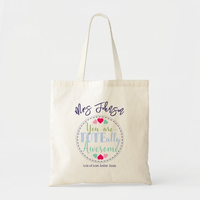 Bolsa Tote Você é citações impressionantes do professor do (Frente)