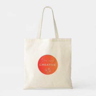 Bolsa Tote "Você É Criativo", "Aumenta A Confiança Vermelho-L