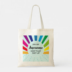 Bolsa Tote Você É Incrível Arco-Íris, Saco De Tote Motiva