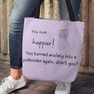 Bolsa Tote Você é mais feliz! Ansiedade num ancião