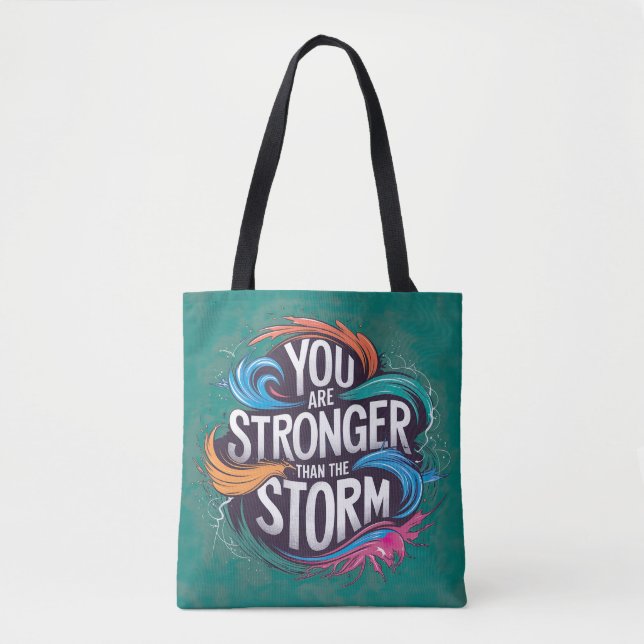 Bolsa Tote Você é mais forte que a tempestade (Frente)