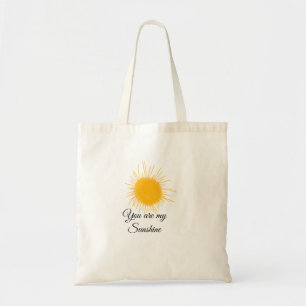 Bolsa Tote você é meu raio solar amarelo alaranjado raios sol