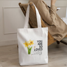 Bolsa Tote Você É Tão Amado Floral Cristão