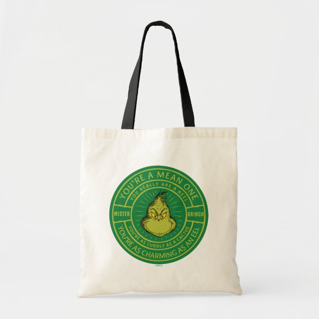 Bolsa Tote Você é um Crachá do Senhor Grinch Mau (Frente)