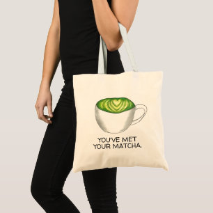 Bolsa Tote Você encontrou seu jogo Matcha Green Tea Latte Lov