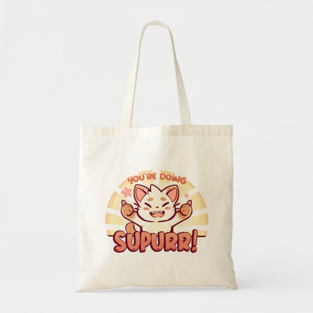 Bolsa Tote Você está fazendo SuPURR (Frente)
