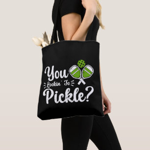 Bolsa Tote Você está olhando para o jogador de picles engraça